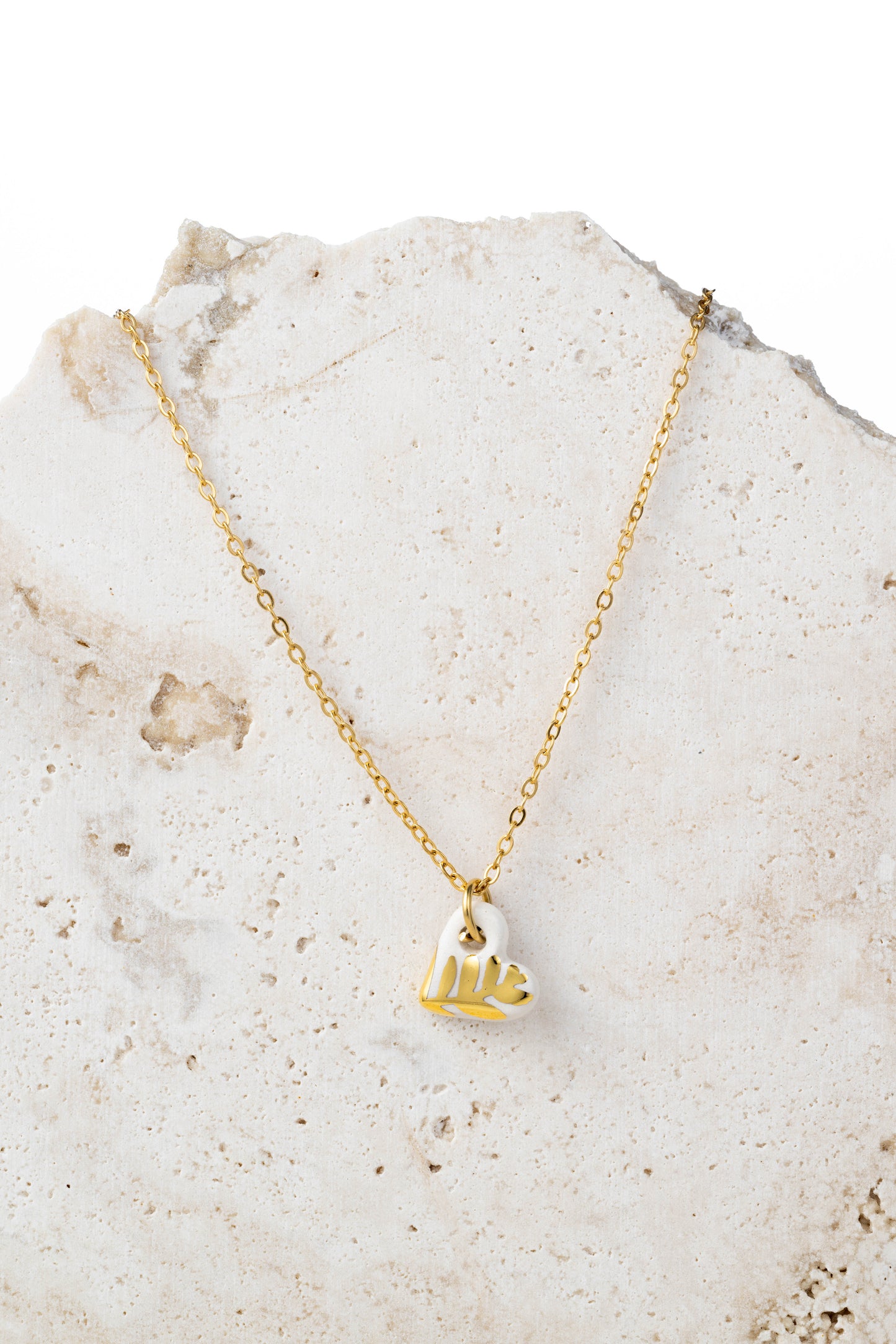 Collana bianca oro