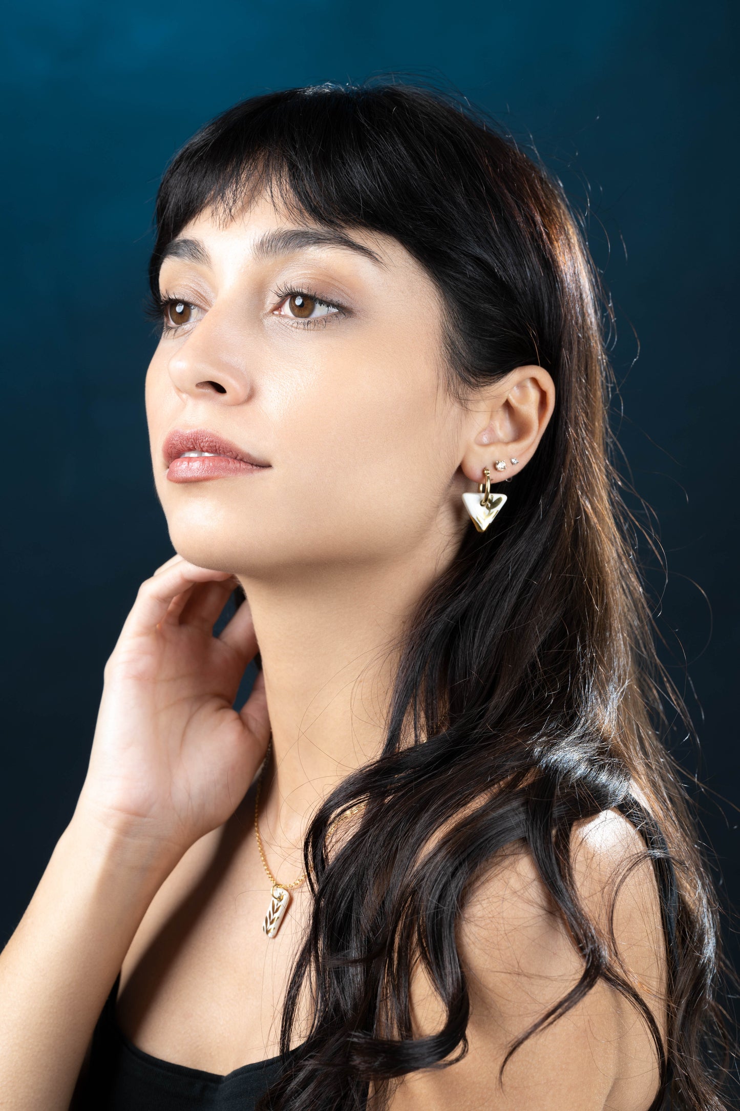 Collana bianca oro