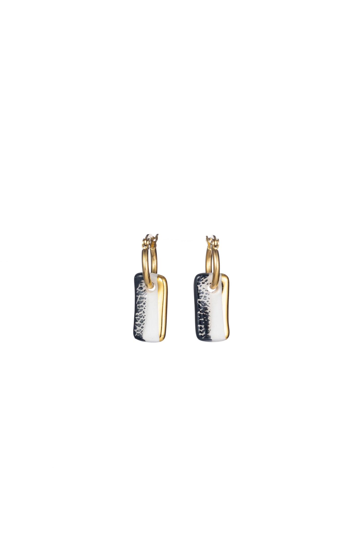 Orecchini cerchio salvia nero