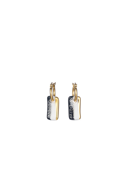 Orecchini cerchio salvia nero