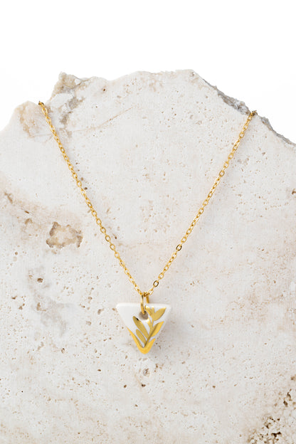 Collana bianca oro