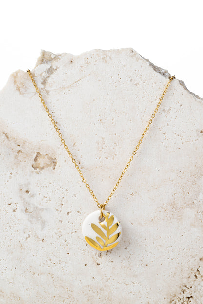 Collana bianca oro