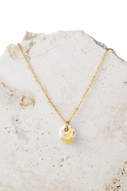 Collana bianca oro