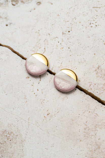 Orecchini lobo tondo salvia