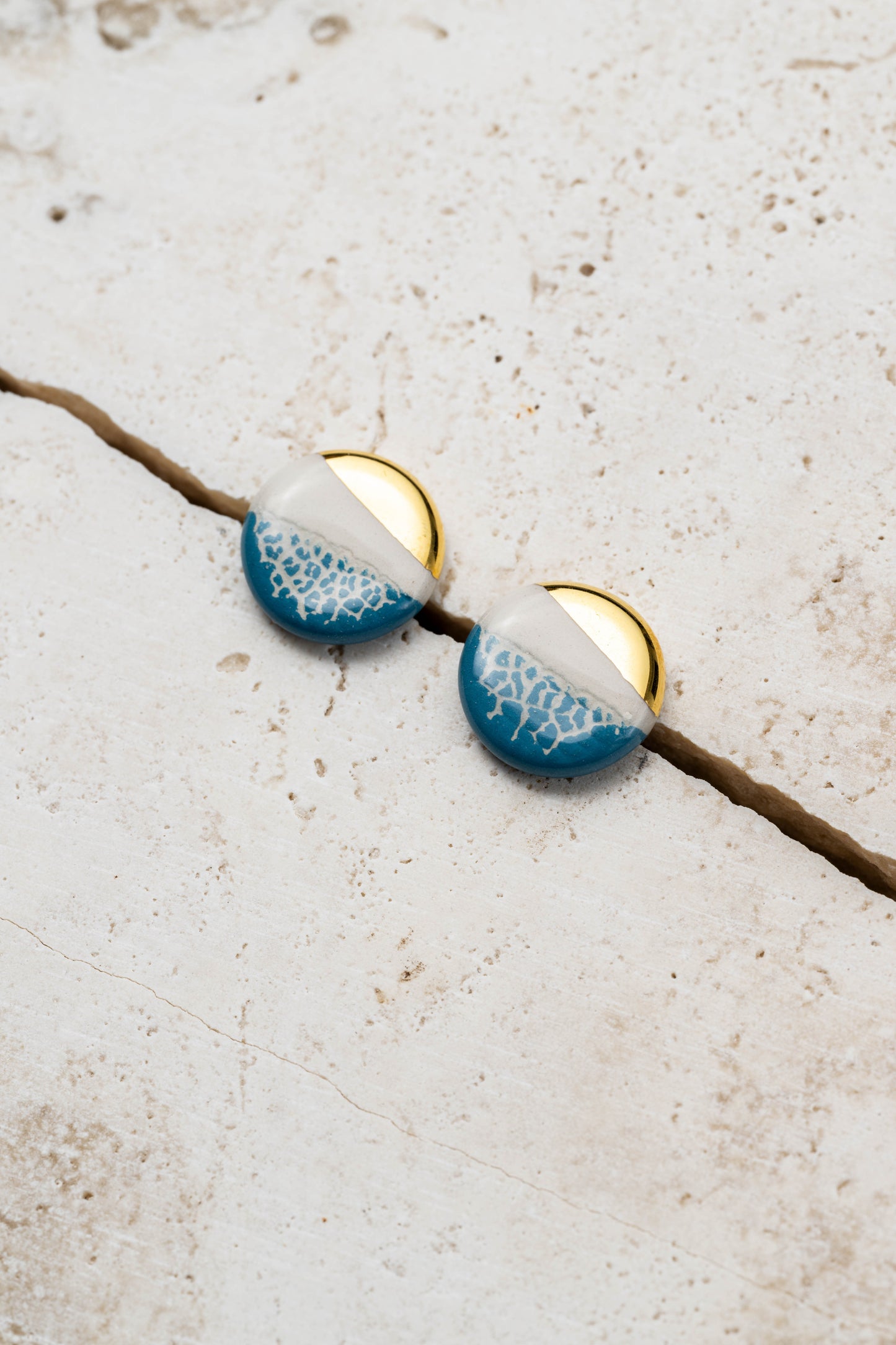 Orecchini lobo tondo salvia