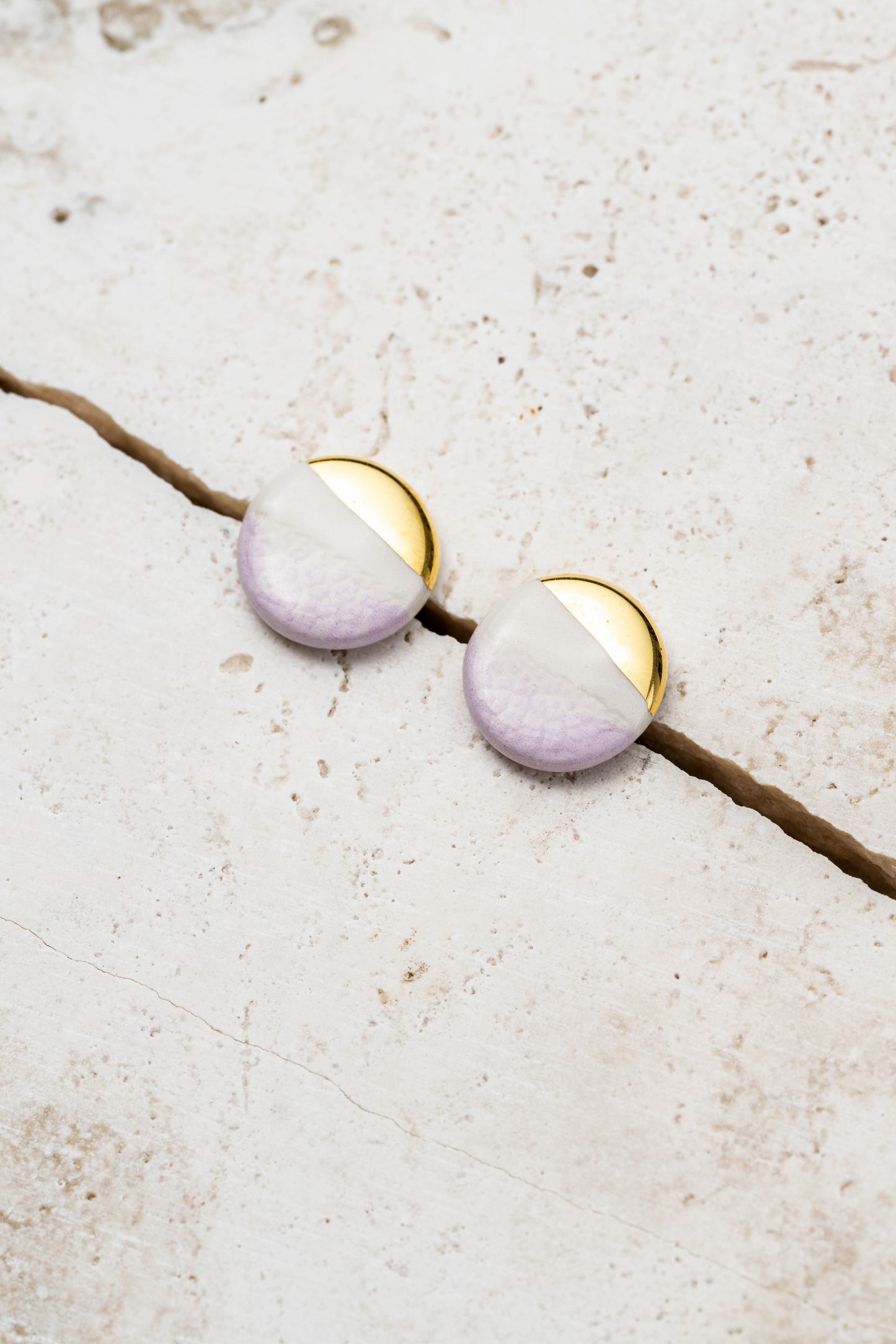 Orecchini lobo tondo salvia