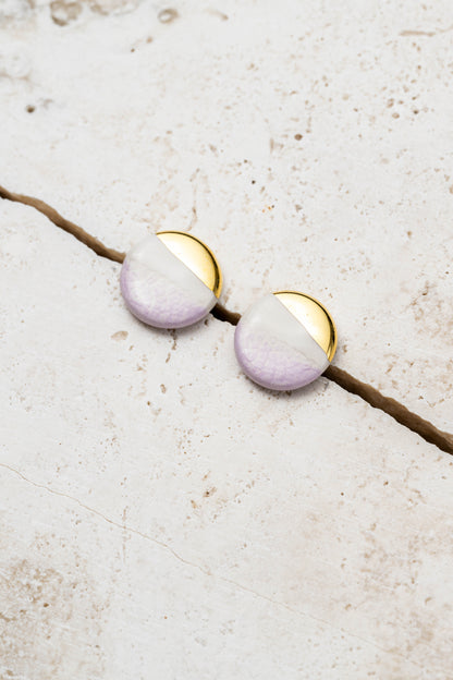 Orecchini lobo tondo salvia