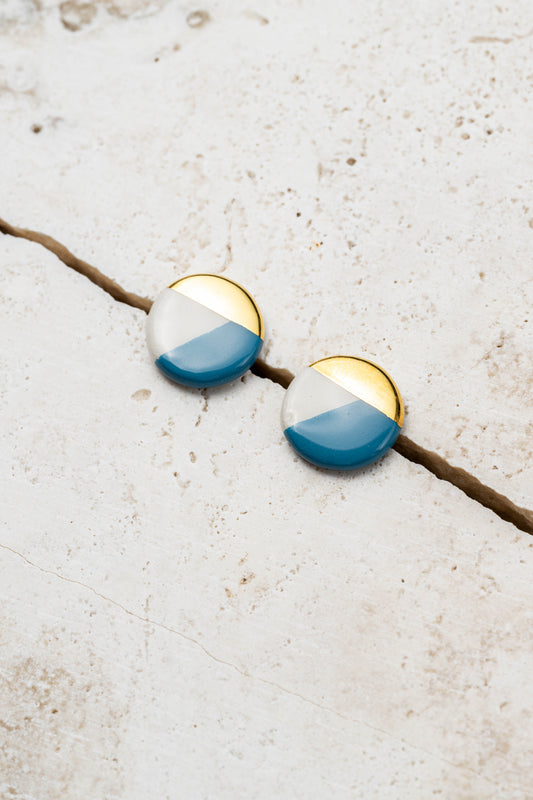 Orecchini lobo tondo tinta unita