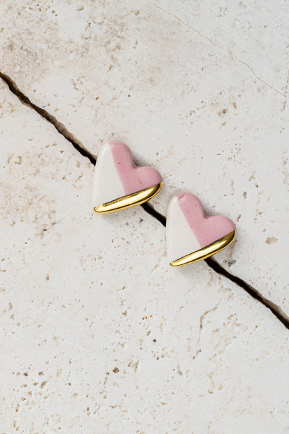 Orecchini lobo cuore tinta unita